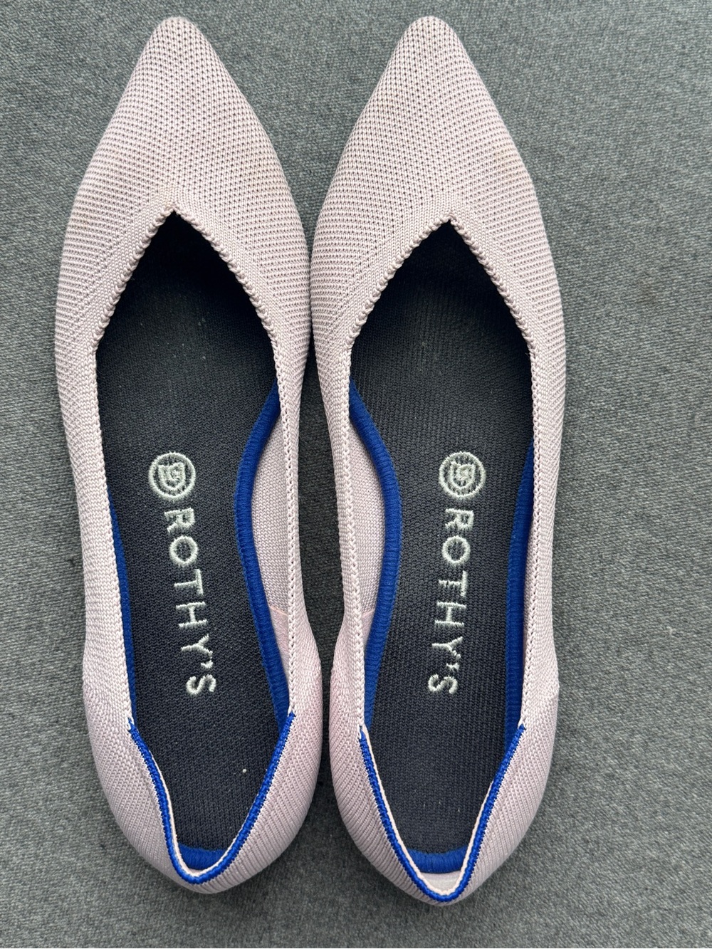 Rothy's Women's Pointed Knit Flat in Blush Pink